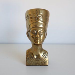 Vintage Brass Egyptian Pharaoh Head